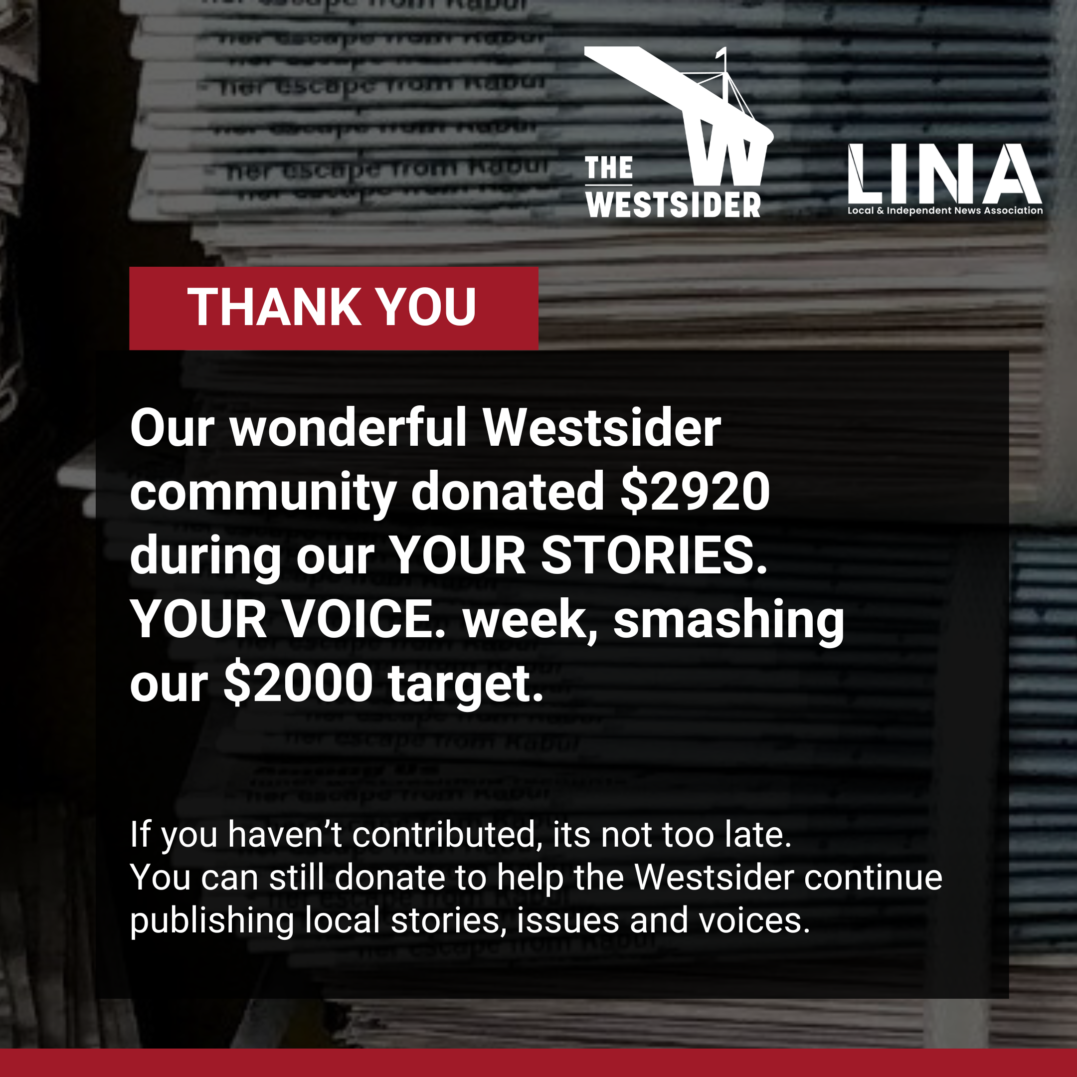 Your stories. Your voice. Thanks.