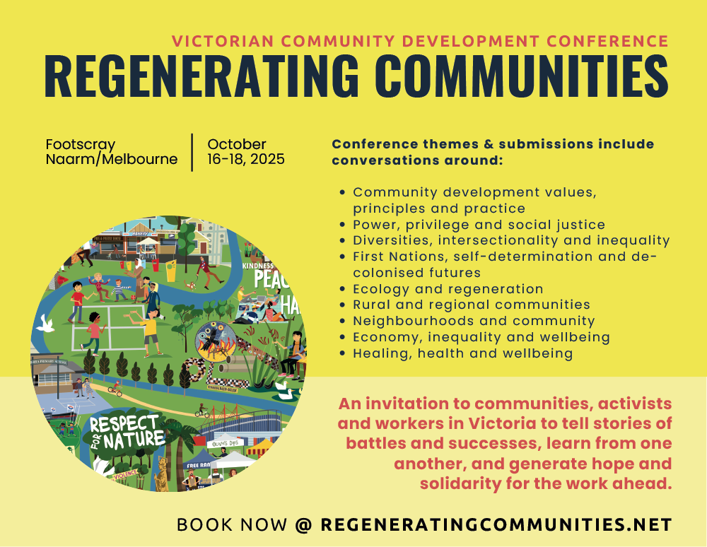Details about the Regenerating Communities Conference. Visit regeneratingcommunities.net for more.